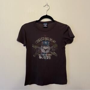 Y2K Junk Food loves Winterland S baby tee short sleeve t-shirt band tee brown